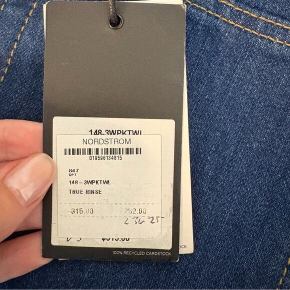 NWT RE/DONE 70's Style Retro pocket Wide Leg Jeans in True Rinse Size 26 - Picture 8 of 10